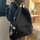 Women Backpack Solid School Bag For Teenage Girls Large Capacity Travel Backbags