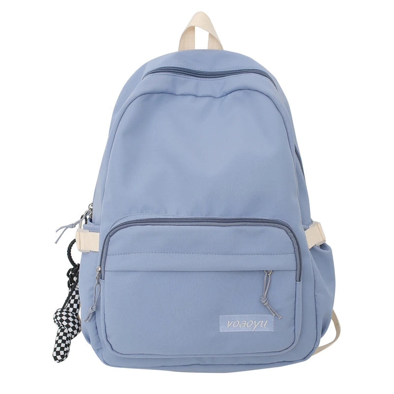 Women Backpack Solid School Bag For Teenage Girls Large Capacity Travel Backbags