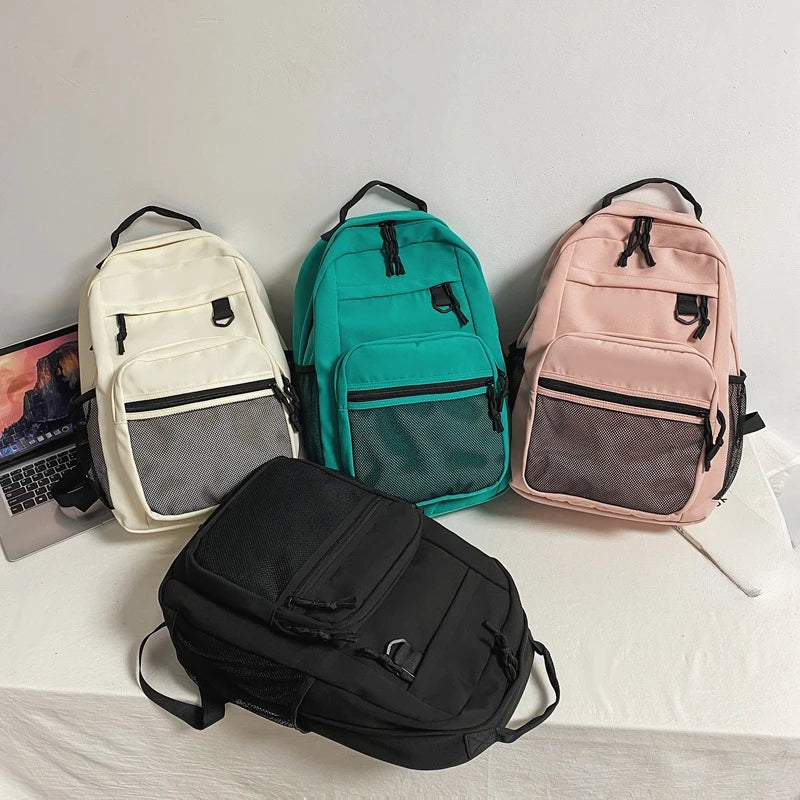 Summer Nylon School Bag For Girls Mesh Large Capacity Student