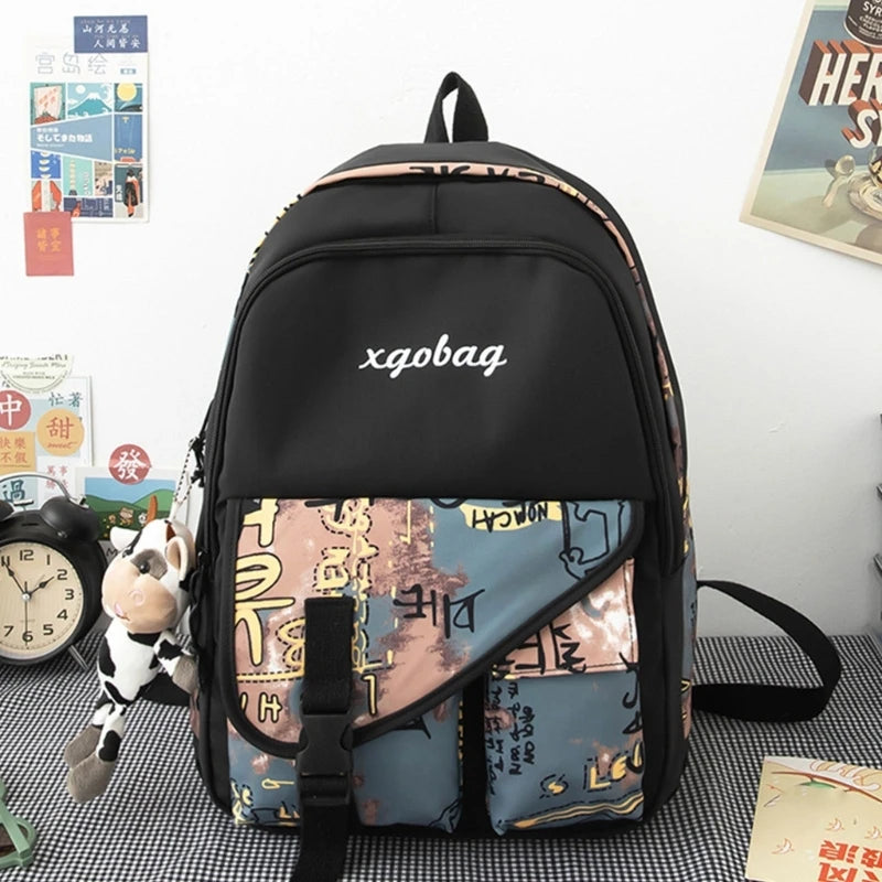 Casual Women Backpack with Pendant for College School