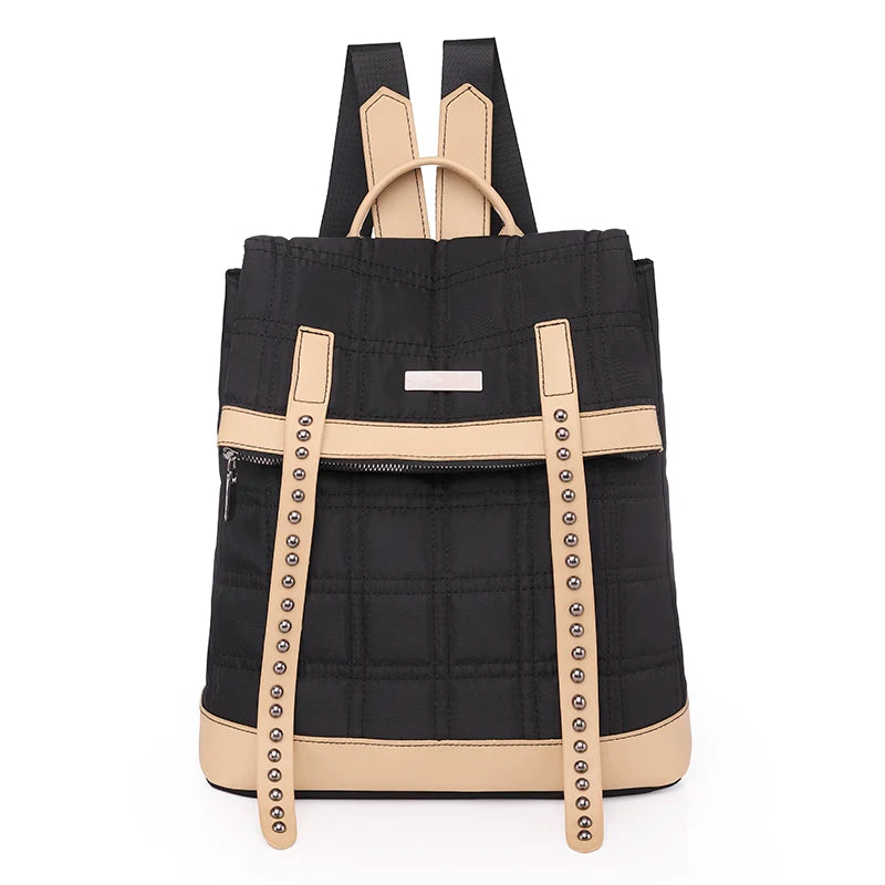 Waterproof Rivet Oxford Cloth Women Backpacks School Bags for Teenage