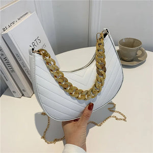 Vintage Chain Shoulder Bag for Women Messenger Handbag
