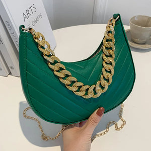Vintage Chain Shoulder Bag for Women Messenger Handbag