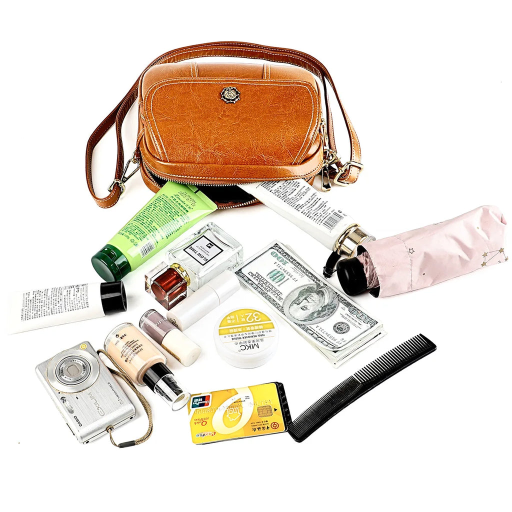 Women Bag Split Leather Crossbody Small Shoulder Messenger Bags