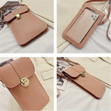Women Bags PU Leather Touch Screen Cell Phone Wallets Crossbody Handbag