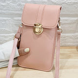 Women Bags PU Leather Touch Screen Cell Phone Wallets Crossbody Handbag