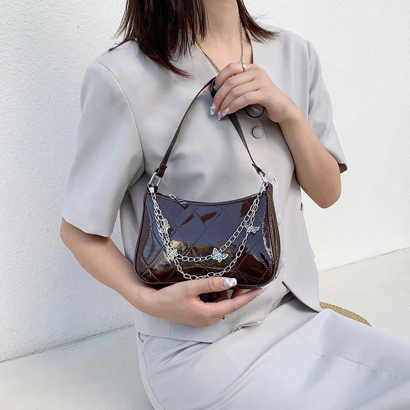 Women Butterfly Chain Shoulder Bags Casual Underarm Bags Ladies Small Hobos Hand