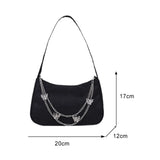 Women Butterfly Chain Shoulder Bags Casual Underarm Bags Small Handbags Purses