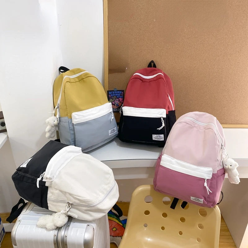 Women Canvas School Bags Girl Travel Book Laptop Backpack Ladies