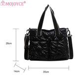 Women Cotton Padded Totes Adjustable Ladies Crossbody Bags Large Capacity