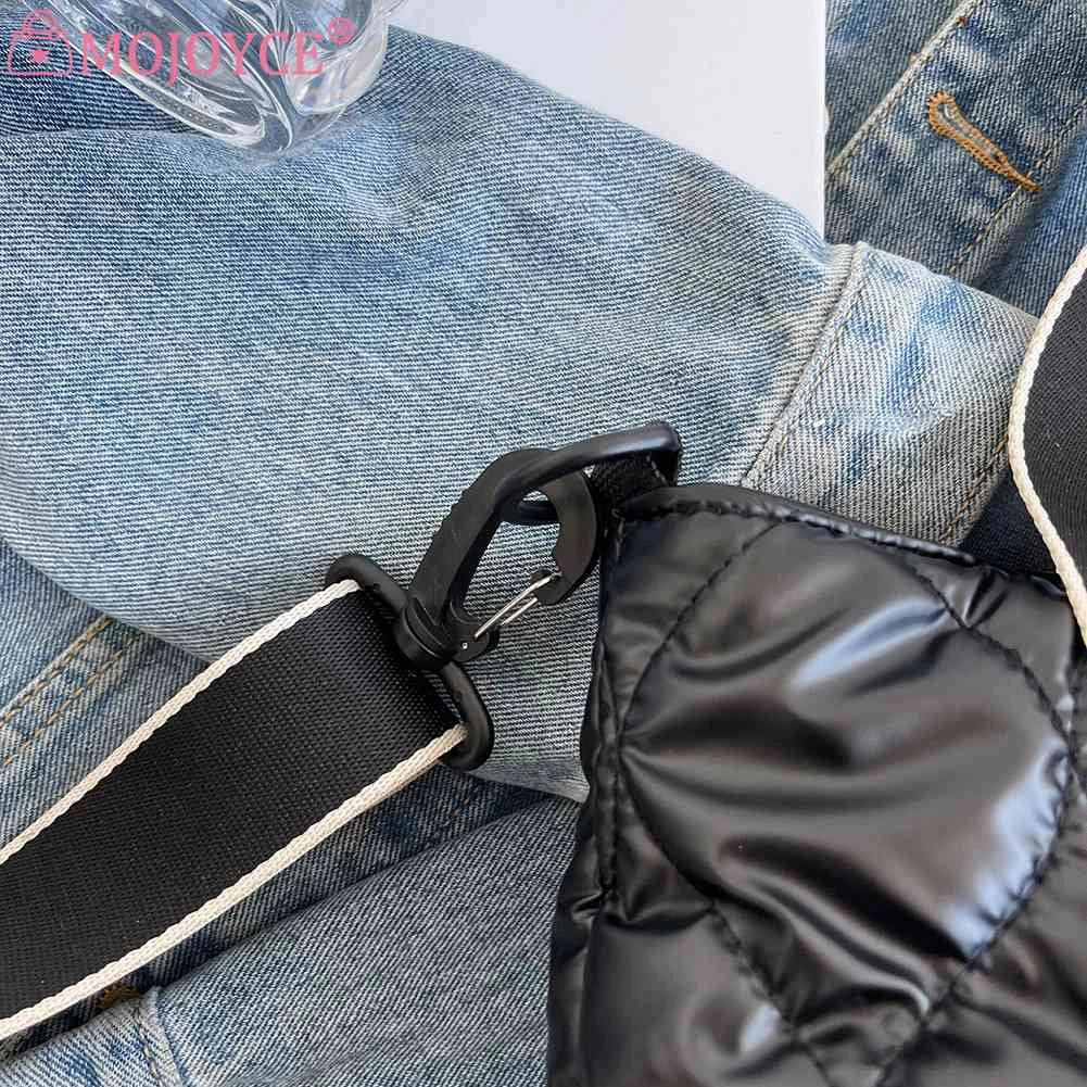 Women Cotton Padded Totes Adjustable Ladies Crossbody Bags Large Capacity