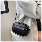 Women Crossbody Bag PU Leather Female Chain Messenger Bags Small Shoulder Handba
