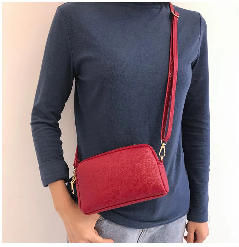 Women Crossbody Bag PU Leather Small Shoulder Handbags