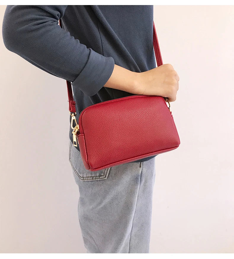 Women Crossbody Bag PU Leather Small Shoulder Handbags