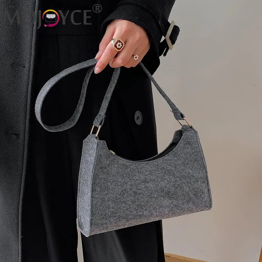 Women Solid Shoulder Bag Casual All-match Messenger Handbags