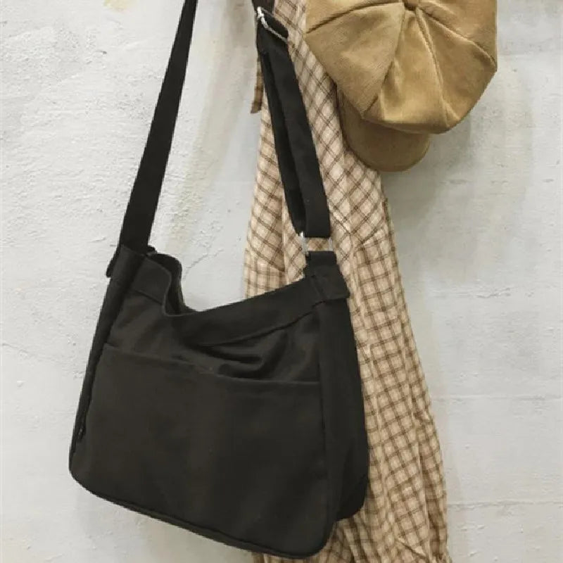 Casual Canvas Messenger Bag for Women
