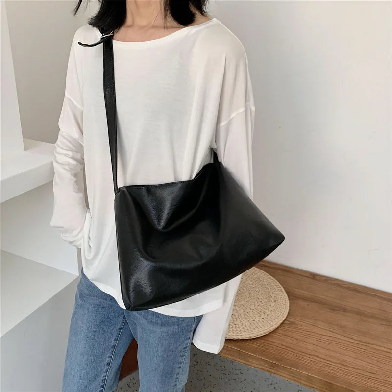 Casual Tote Soft PU Leather Shoulder Bag