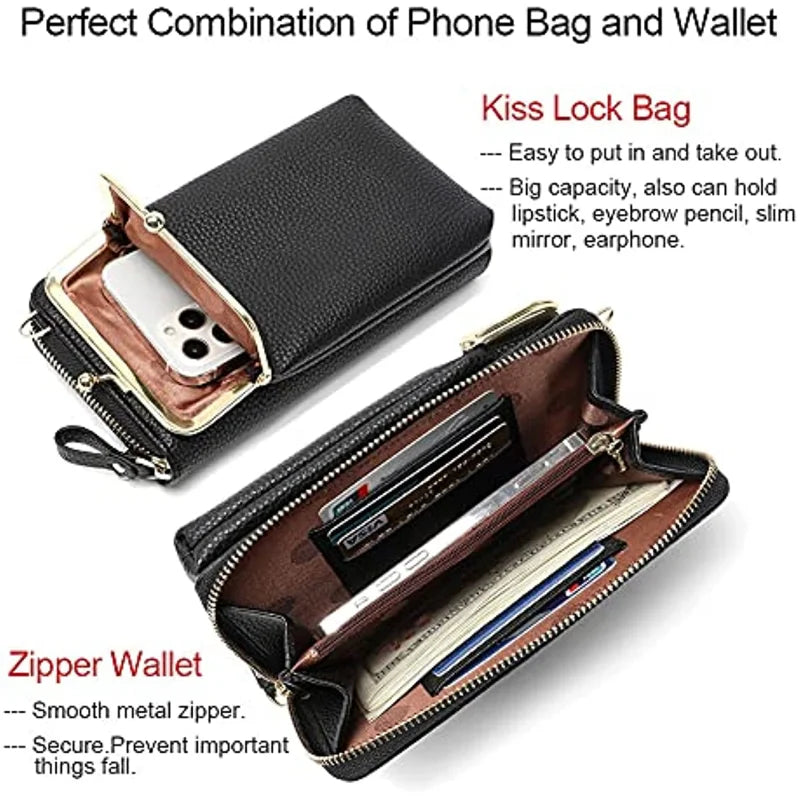 Women Mini Crossbody Bag & Handbag Clips Phone Packet Female Clutch Wallet