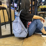 Casual Nylon Backpack for Women - Solid Large Handbag