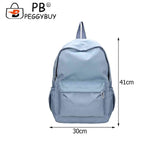 Women Nylon Backpack Preppy Style Students School Casual Solid Large Handbags Sc