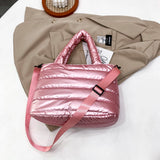 Women Nylon Embroidery Thread Shoulder Crossbody Bag