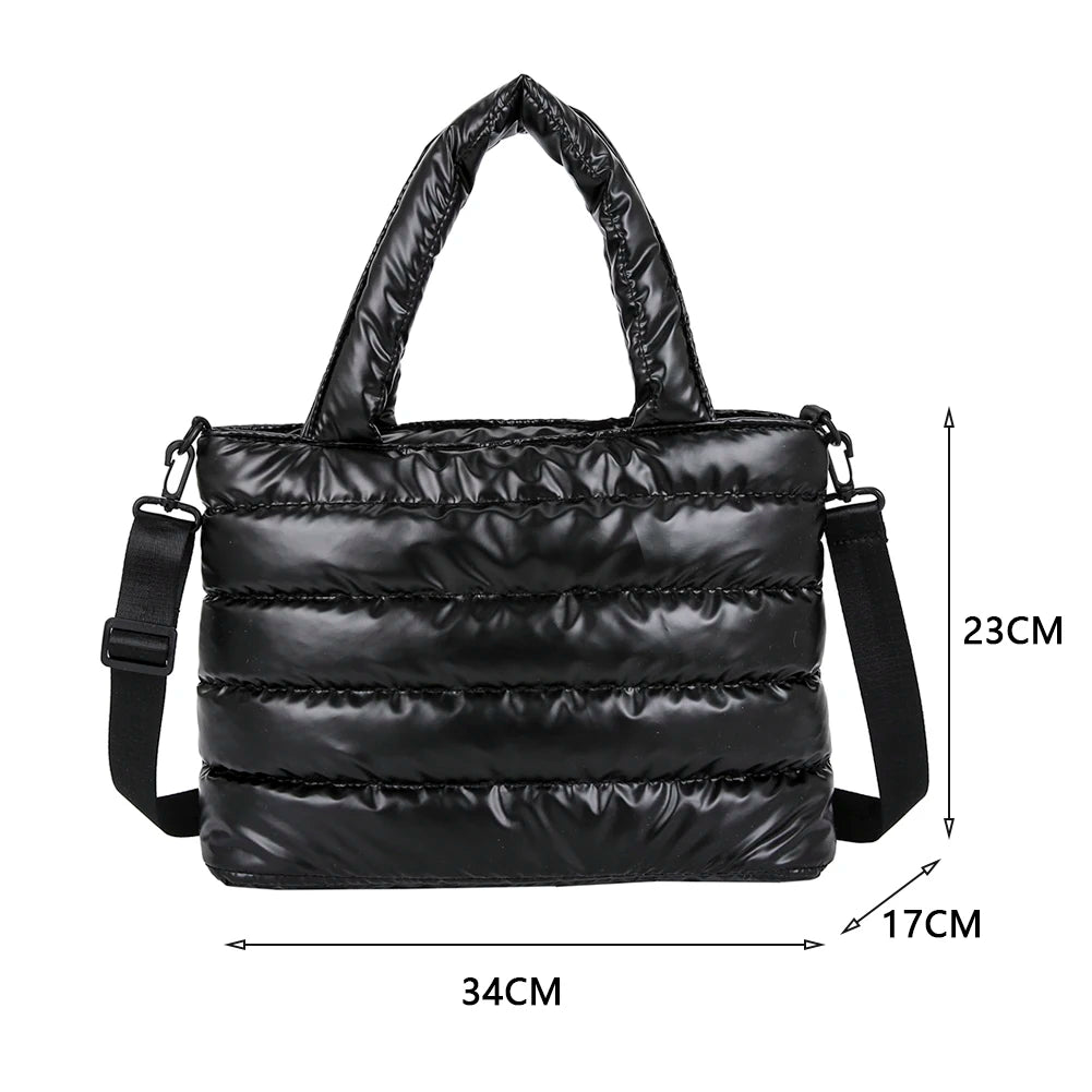 Women Nylon Embroidery Thread Shoulder Crossbody Bag