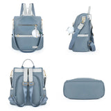 Waterproof Oxford Backpack for Girls Preppy Style Shoulder Bag