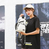 Women Oxford Cloth Solid Crossbody Chest Bag Travel Large Backpack