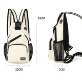 Women Oxford Cloth Crossbody Chest Bag Large Backpack