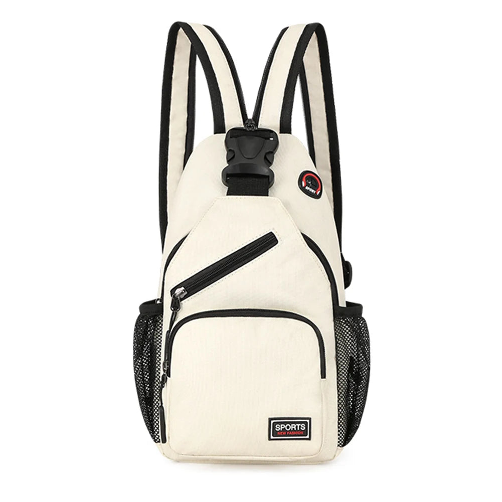 Women Oxford Cloth Solid Crossbody Chest Bag Travel Large Backpack