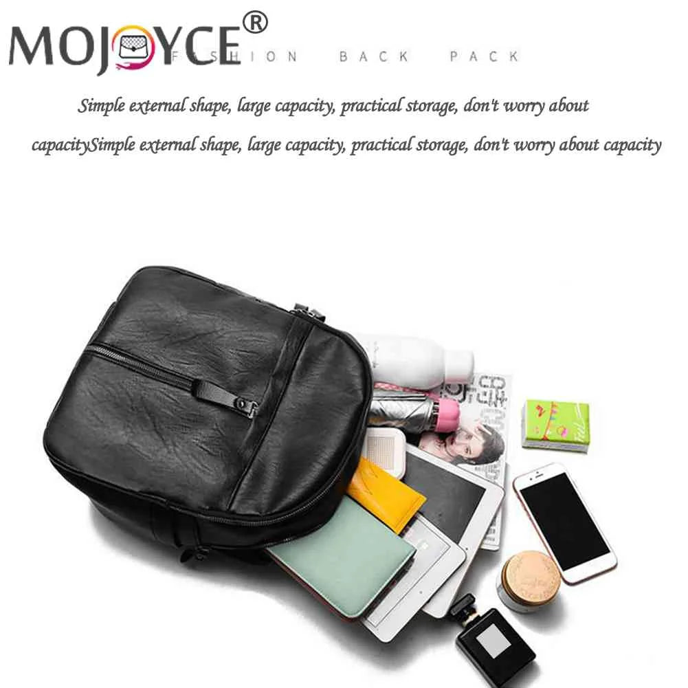 Women PU Leather Shoulder Bag Backpack Casual Travel Handbag