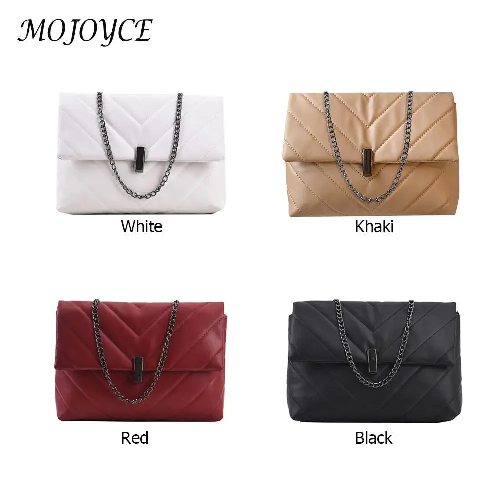 Women PU Messenger Bag Casual Chain Handbags