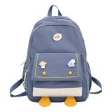 Women Preppy Style Nylon Backpack Soft Touch Multi-function