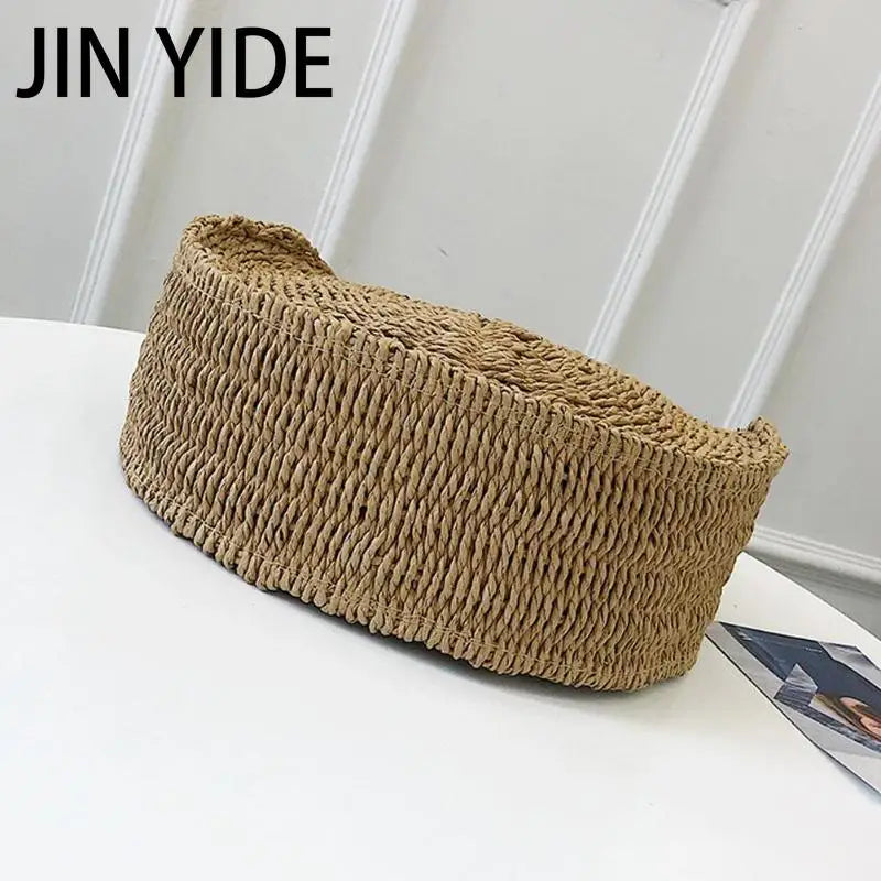 Rattan Beach Cross Body Bag Women Envelope Shoulder Shell Bag