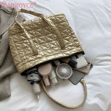 Women Cotton Padded Shoulder Bag Large Capacity Totes Bags