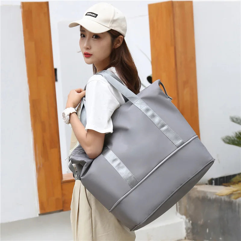 Women Shoulder Bag Waterproof Multi-Pocket Tote Handbag Large Capacity