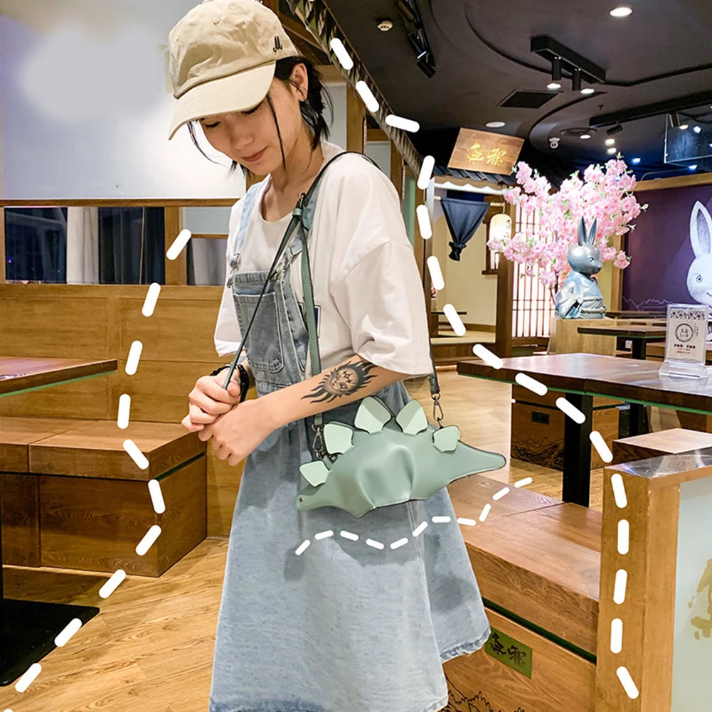 Women Shoulder Bags Dinosaur Shape Messenger Bag Casual Ladies Mini Purse Handba