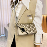 Women Shoulder Bags Lattice Crossbody Chain Messenger Bag