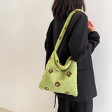 Plush Animal Pattern Shoulder Handbag for Women