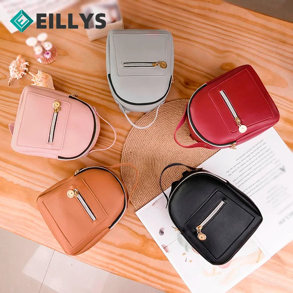 Women Small Backpack Letter Mobile Phone Mini Backpack Women Pu Leather Bags