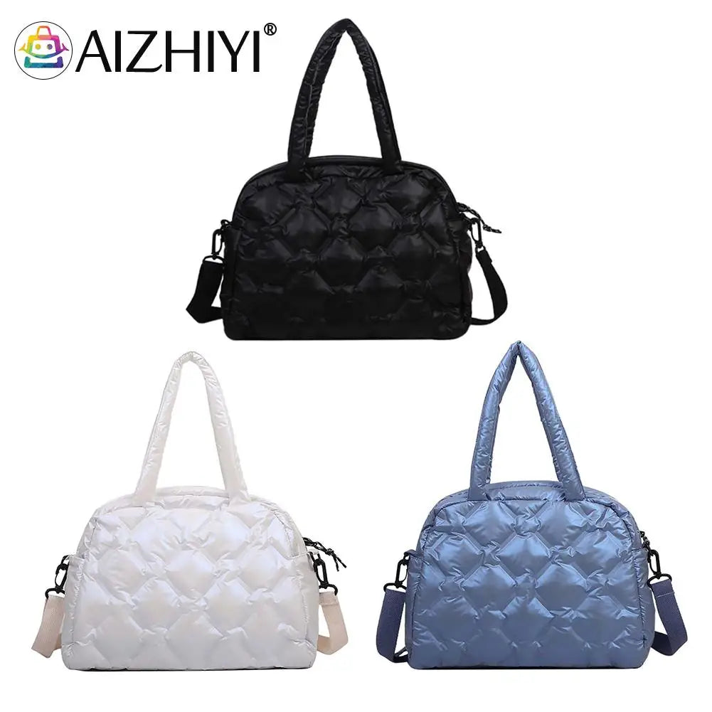 Women Space Cotton Shoulder Bags Winter Crossbody Large Capacity Down Bag