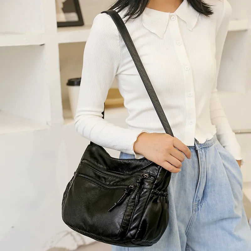 Multi-Layer Shoulder Bag Casual Crossbody Bags For Women Large Capacity