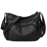 Casual Crossbody Shoulder Bag, Large Capacity Soft Leather Handbag
