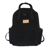 Corduroy School Bag for Girls Harajuku Student Schoolbags