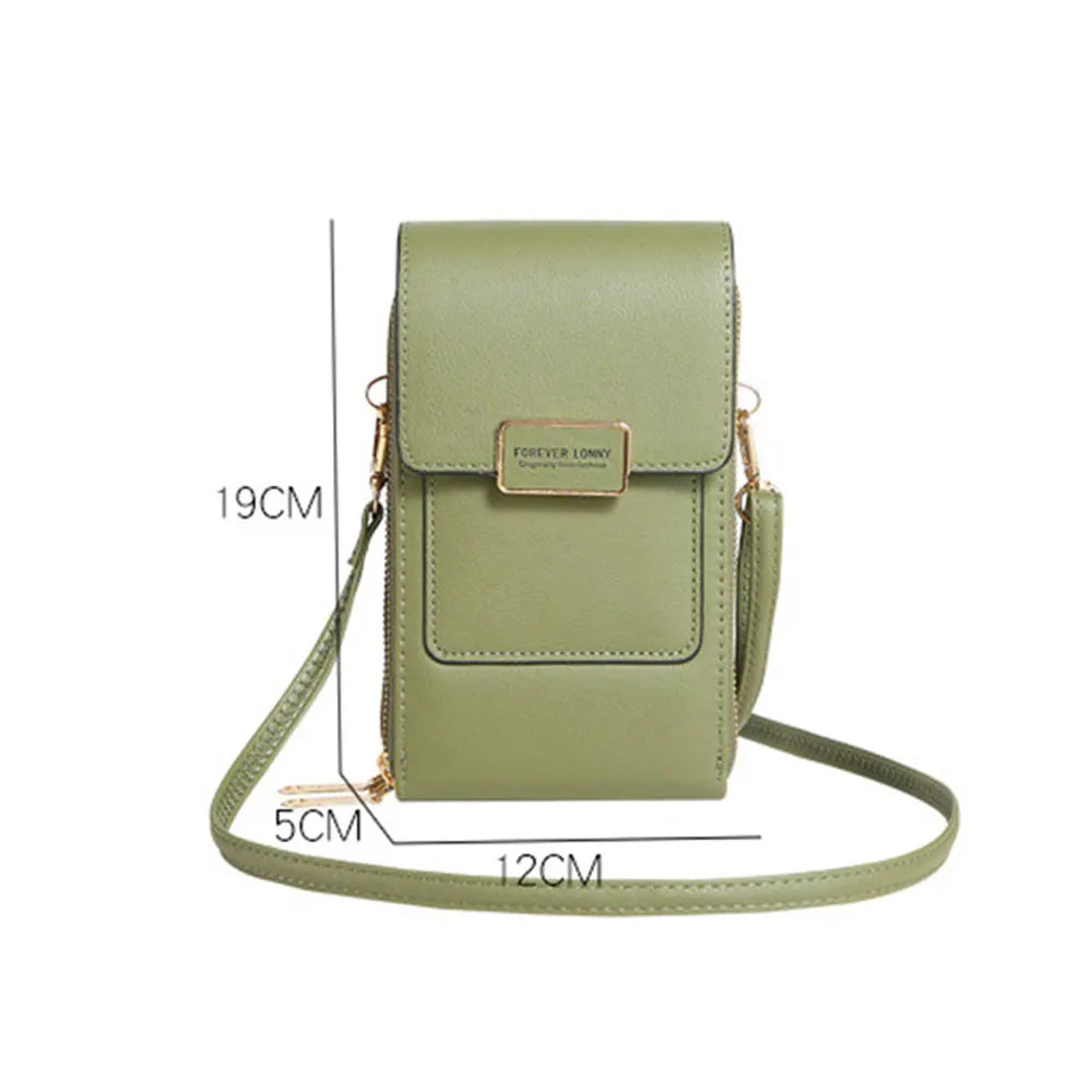 Women's Soft Leather Touch Screen Cell Phone Bag Wallet Clutch