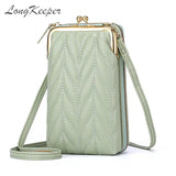 Women's Soft Leather Wallets Cell Phone Purse Messenger Bag