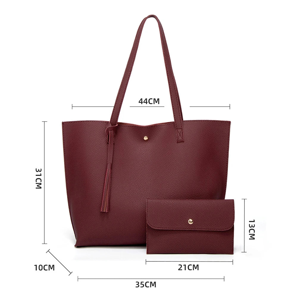 Women's Tassel Shoulder Bag Casual Large Capacity Tote Handbags