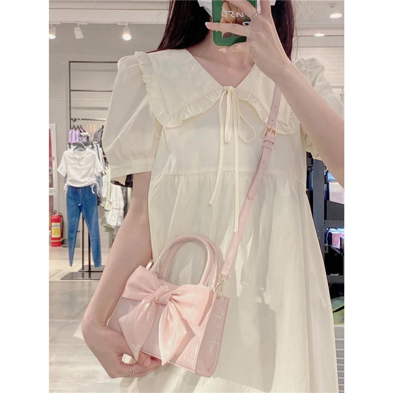 Women's Clutch Purse Handbags Pink Bowknot Underarm Bags