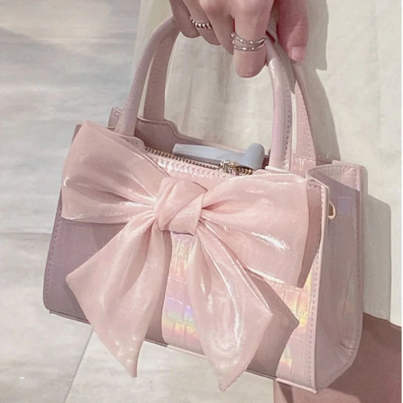 Women's Clutch Purse Handbags Pink Bowknot Underarm Bags