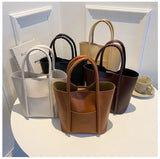 Vintage Shoulder Bags Large Capacity Retro Tote Bags Solid Bags